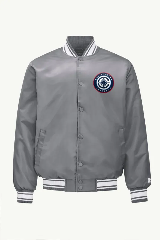 MENS LOS ANGELES CLIPPERS MESH LOOK SATIN VARSITY JACKET sold by Starter