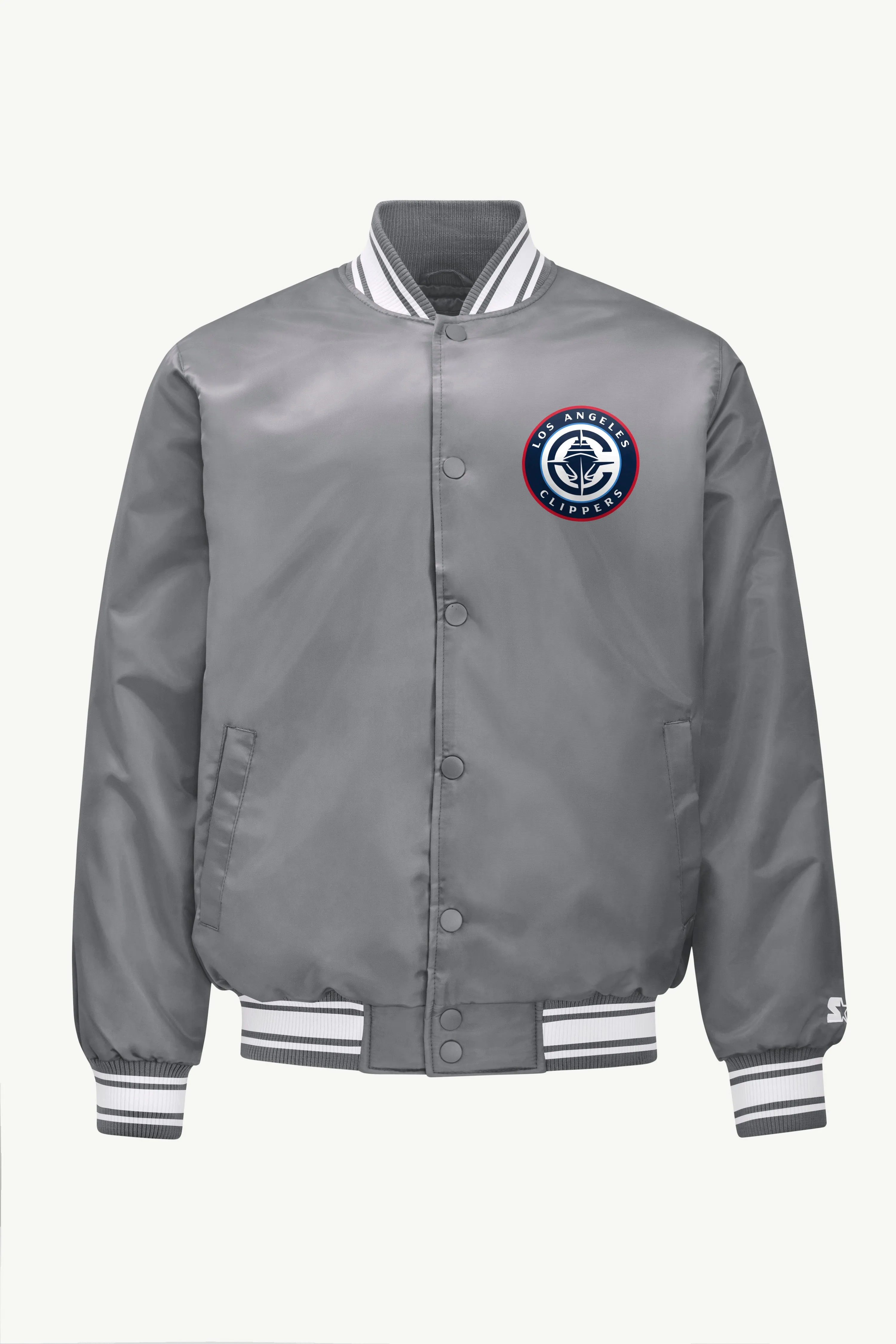 MENS LOS ANGELES CLIPPERS MESH LOOK SATIN VARSITY JACKET sold by Starter