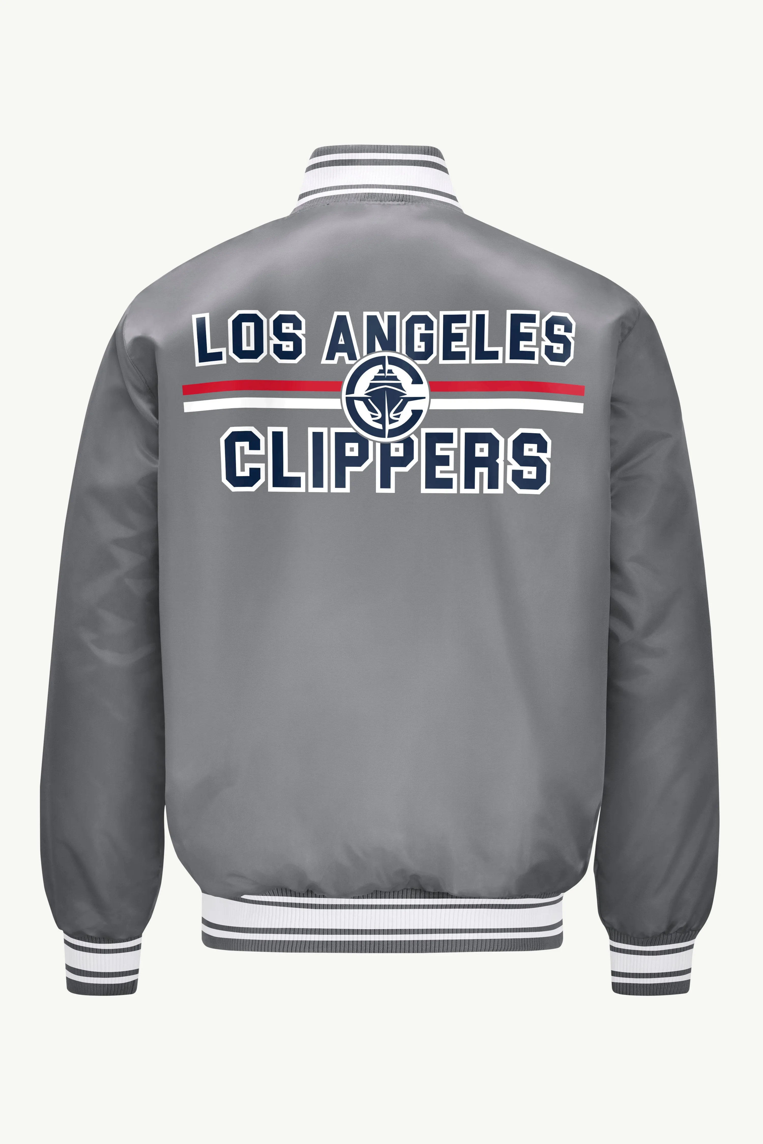 MENS LOS ANGELES CLIPPERS MESH LOOK SATIN VARSITY JACKET sold by Starter product image thumbnail 2