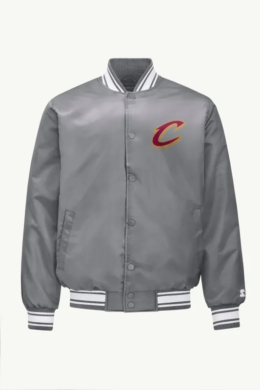 MENS CLEVELAND CAVALIERS MESH LOOK SATIN VARSITY JACKET sold by Starter