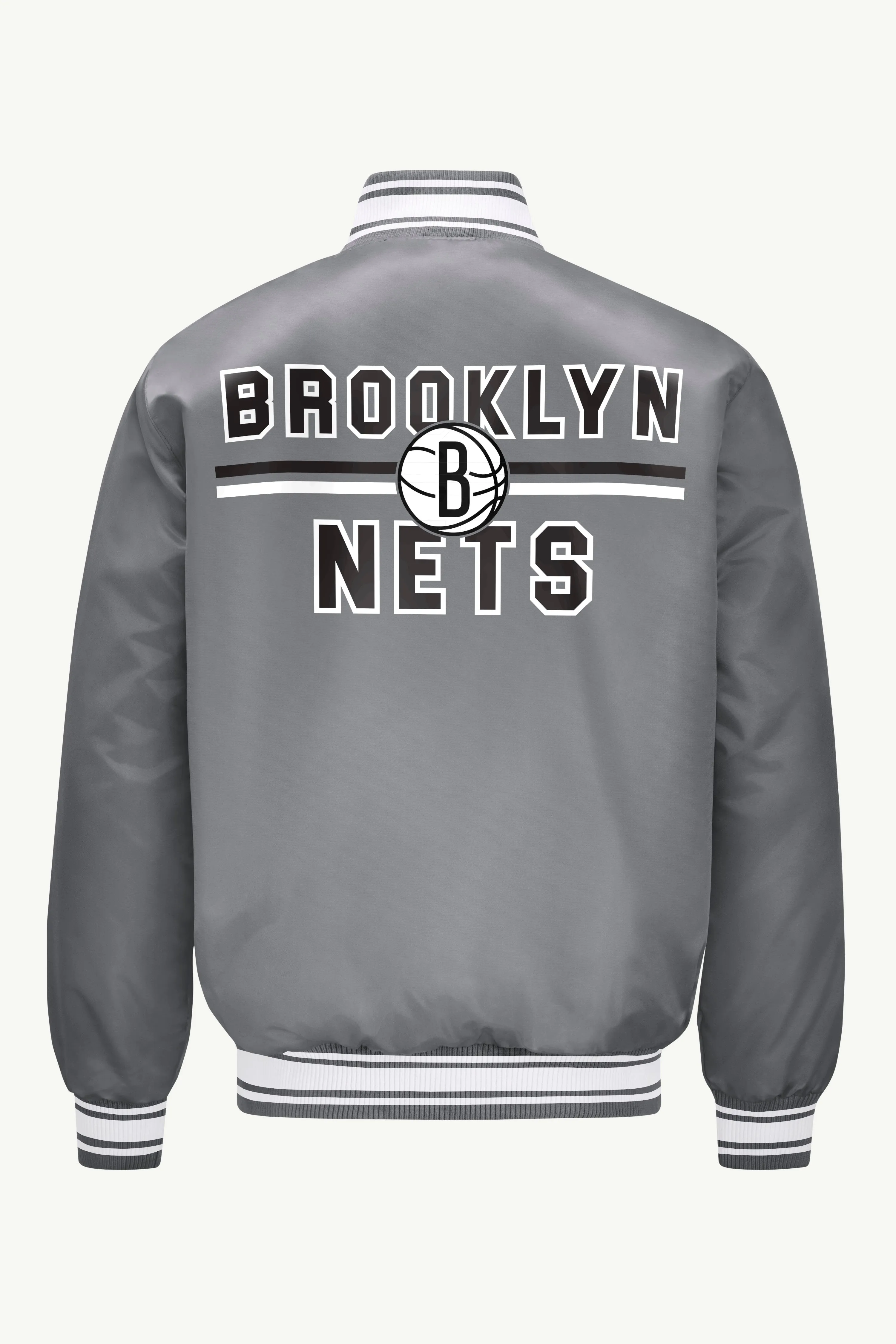 MENS BROOKLYN NETS MESH LOOK SATIN VARSITY JACKET sold by Starter product image thumbnail 2