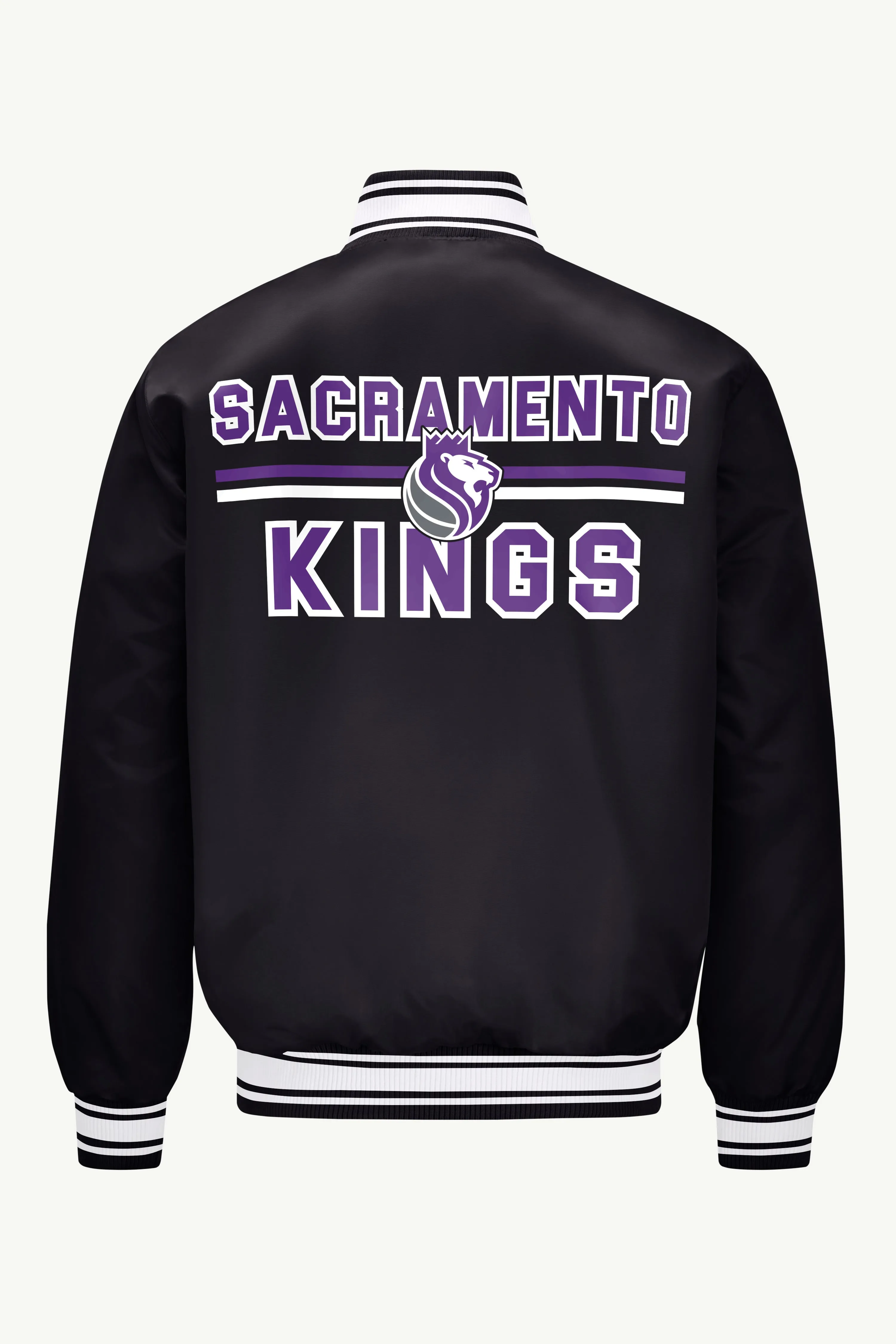 MENS SACRAMENTO KINGS MESH LOOK SATIN VARSITY JACKET sold by Starter product image thumbnail 2