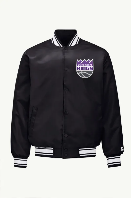 MENS SACRAMENTO KINGS MESH LOOK SATIN VARSITY JACKET sold by Starter