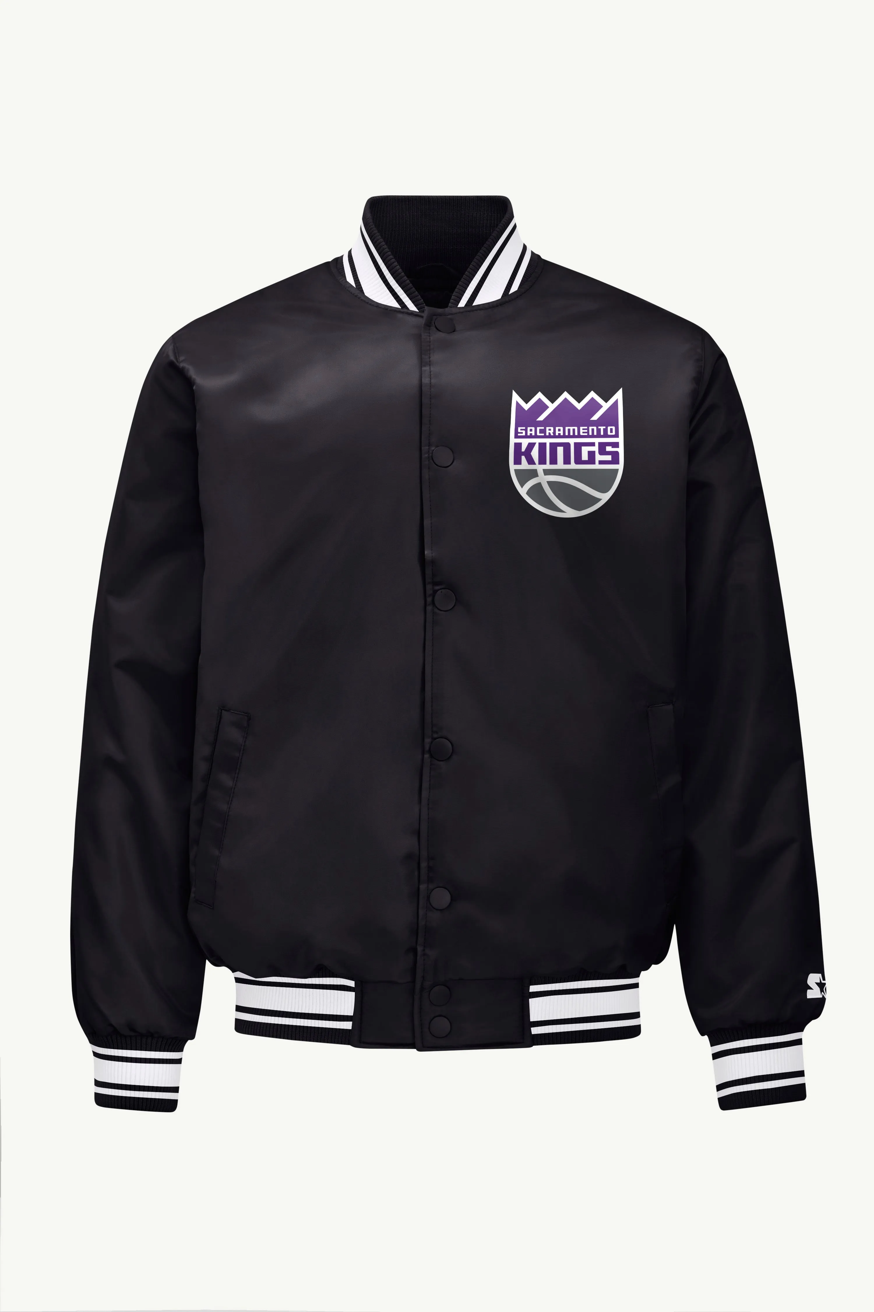 MENS SACRAMENTO KINGS MESH LOOK SATIN VARSITY JACKET sold by Starter