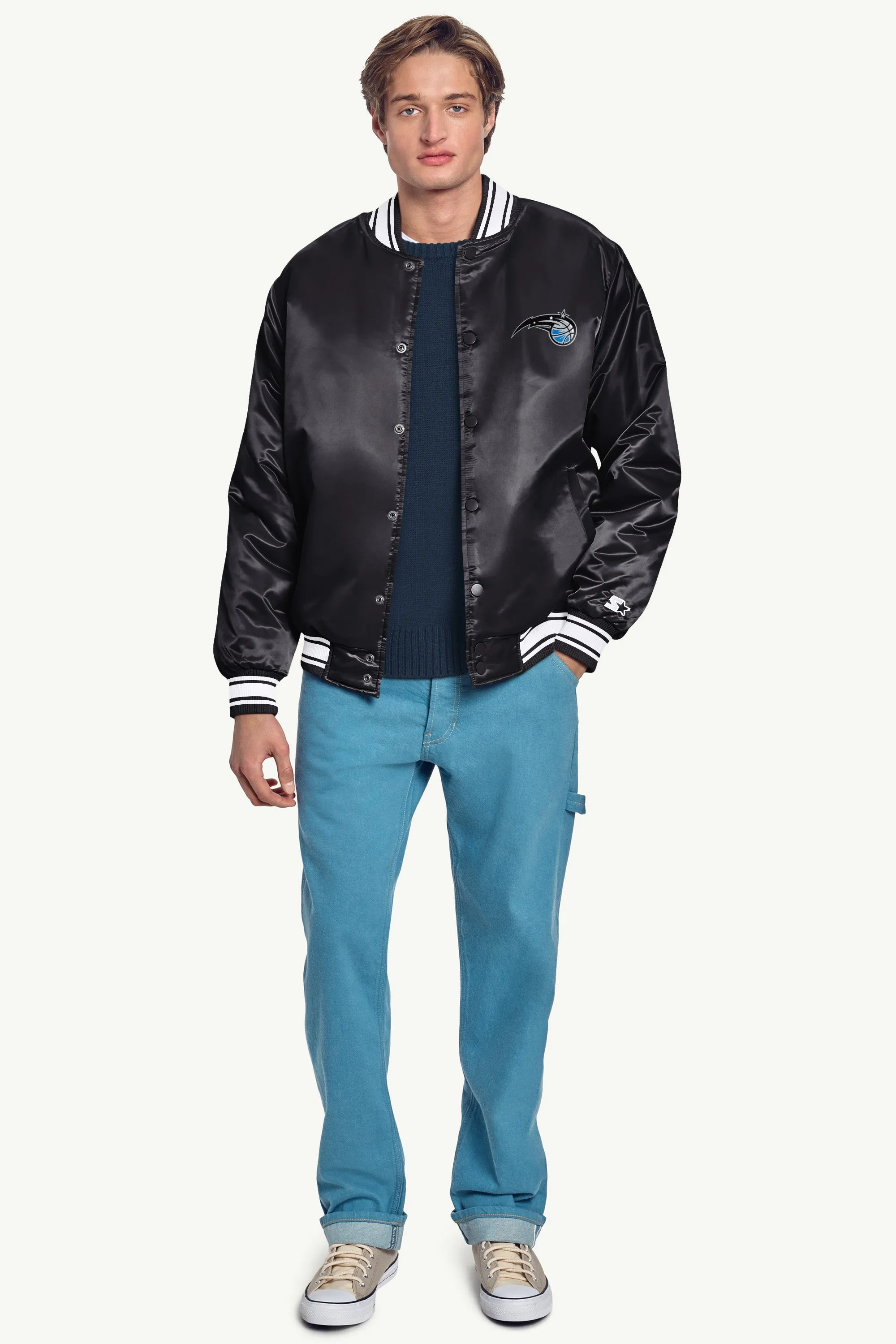 MENS ORLANDO MAGIC MESH LOOK SATIN VARSITY JACKET sold by Starter product image thumbnail 4