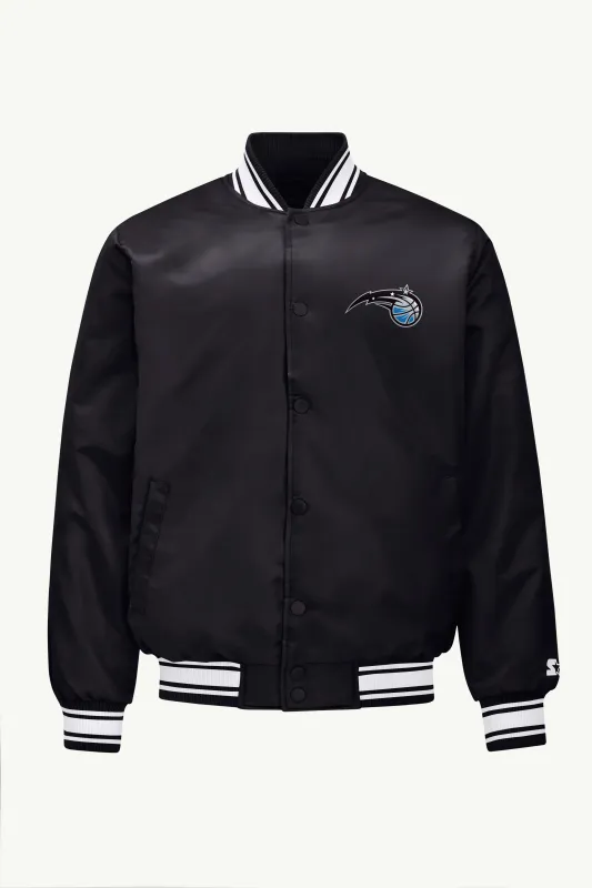 MENS ORLANDO MAGIC MESH LOOK SATIN VARSITY JACKET sold by Starter