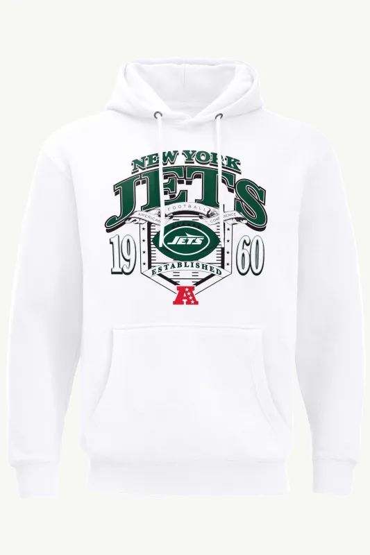 MENS NEW YORK JETS 80s INSPIRED FIELD HOODIE made by Starter