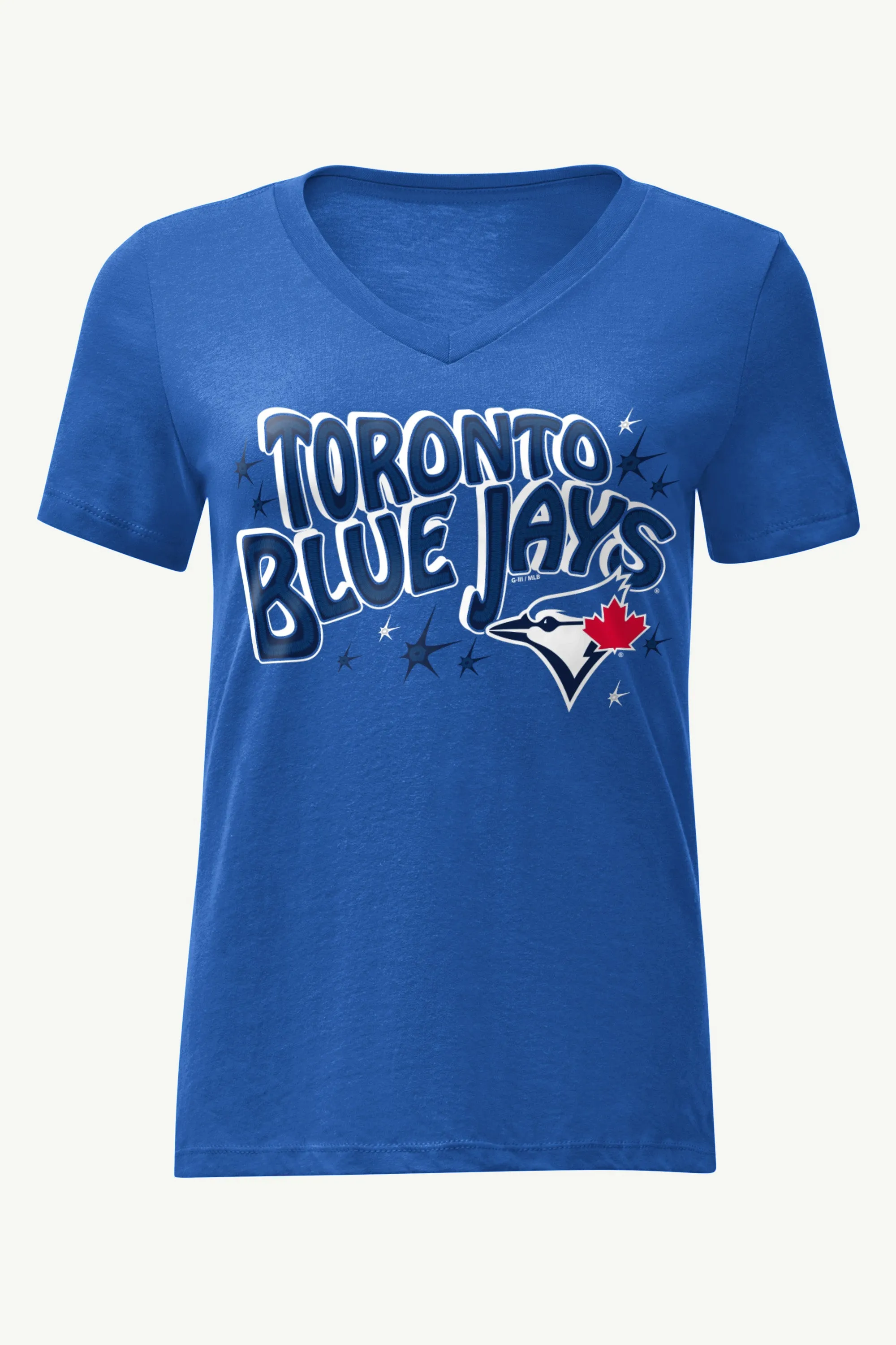 WOMENS TORONTO BLUE JAYS FIREWORKS V NECK T SHIRT sold by Starter