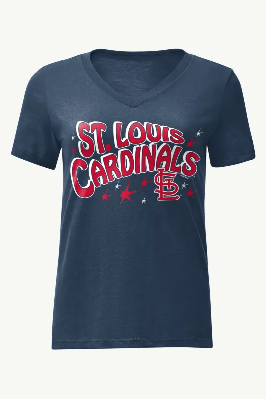 WOMENS ST LOUIS CARDINALS FIREWORKS V NECK T SHIRT sold by Starter