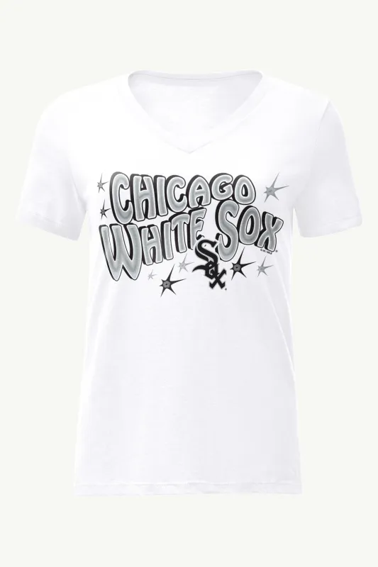 WOMENS CHICAGO WHITE SOX FIREWORKS V NECK T SHIRT sold by Starter