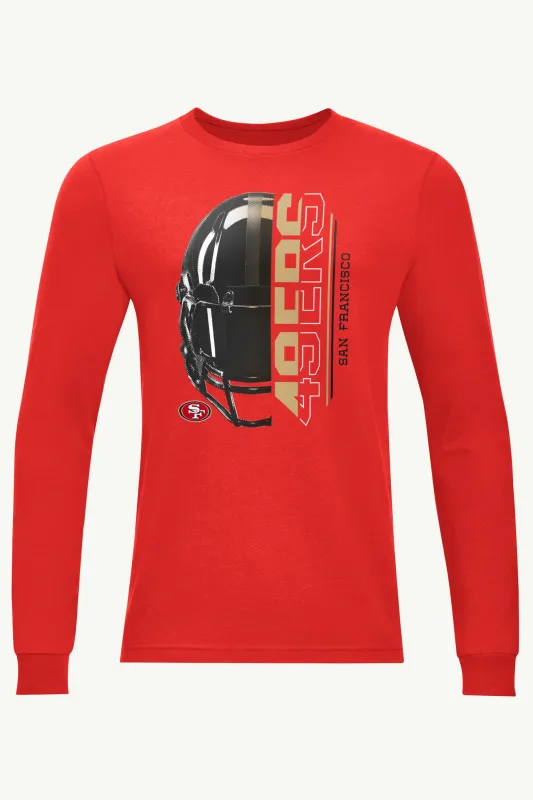MENS SAN FRANCISCO 49ERs HALF HELMET LONG SLEEVE T SHIRT sold by Starter