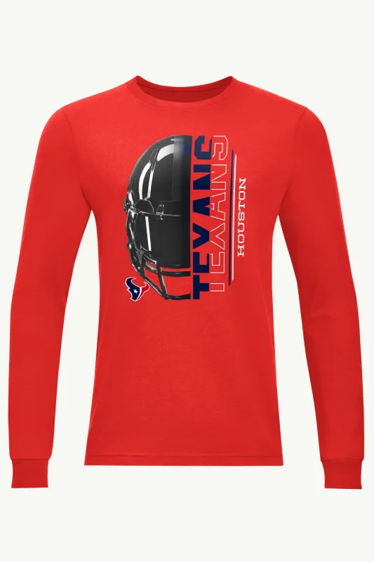 MENS HOUSTON TEXANS HALF HELMET LONG SLEEVE T SHIRT sold by Starter