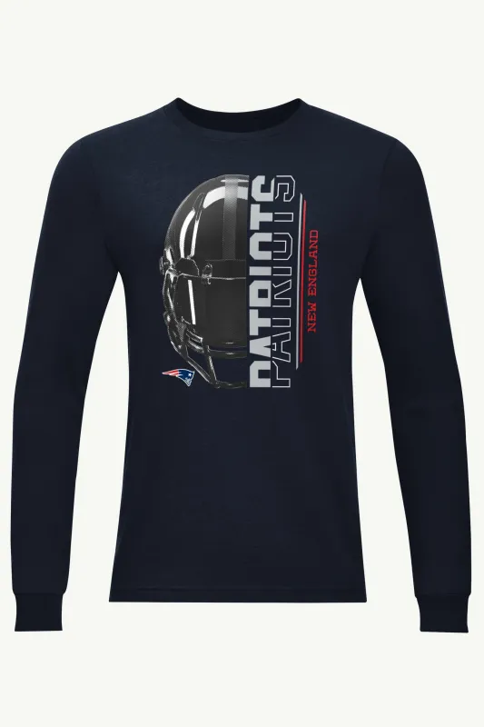 MENS NEW ENGLAND PATRIOTS HALF HELMET LONG SLEEVE T SHIRT sold by Starter