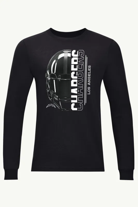 MENS LOS ANGELES CHARGERS HALF HELMET LONG SLEEVE T SHIRT sold by Starter