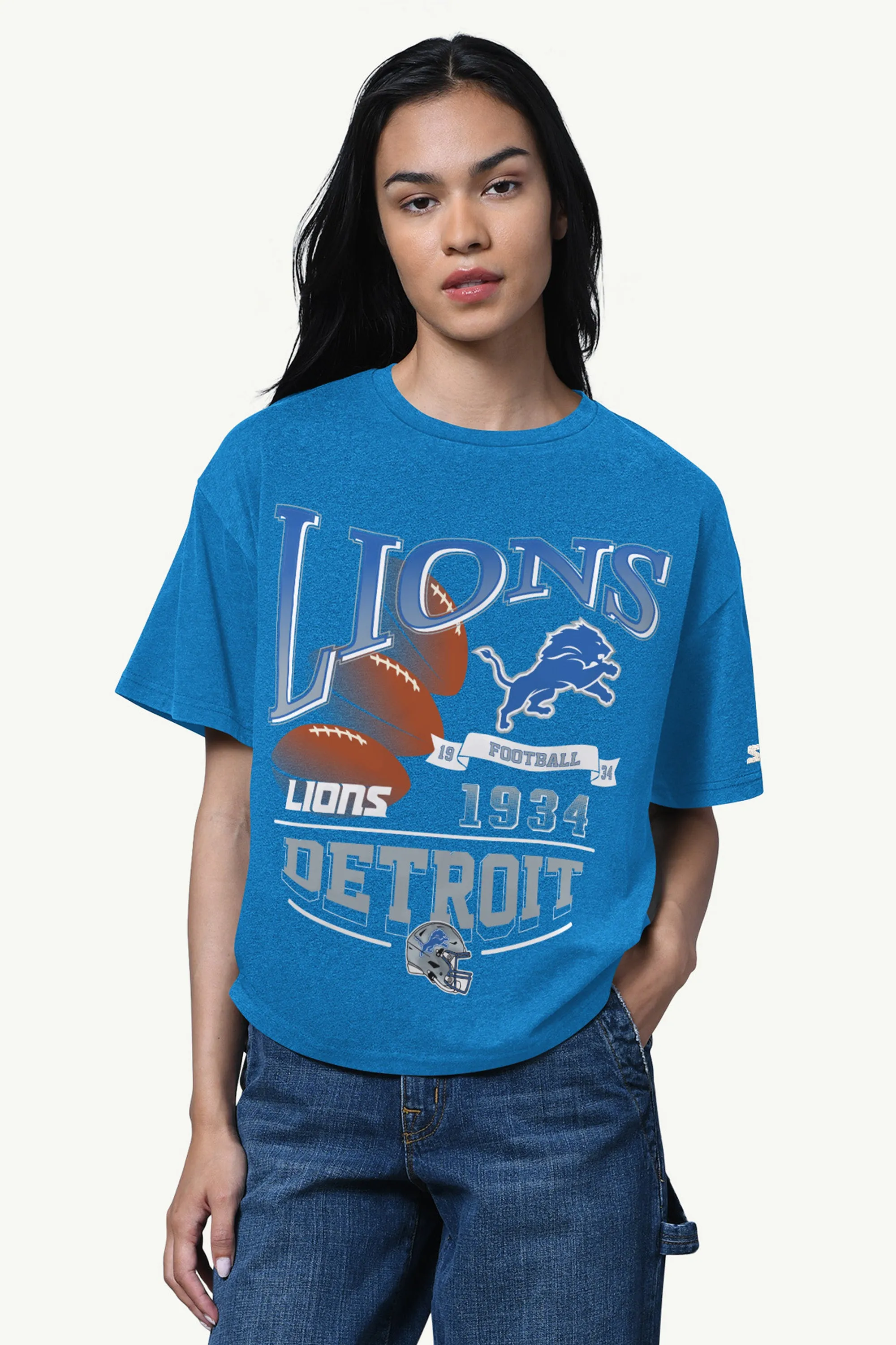 WOMENS DETROIT LIONS HALL OF FAME T SHIRT sold by Starter