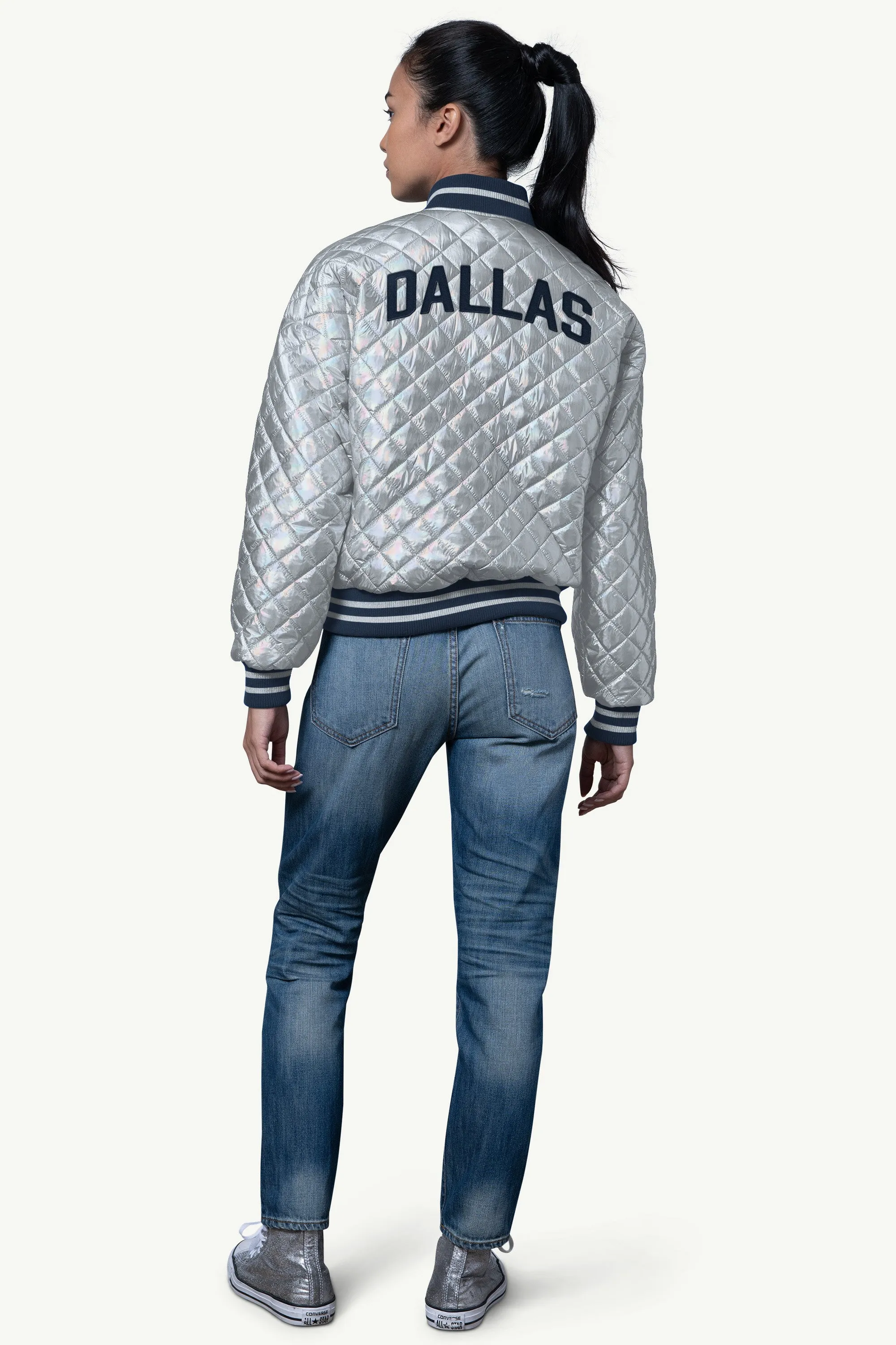 WOMENS DALLAS COWBOYS BLOWOUT METALLIC JACKET sold by Starter product image thumbnail 2