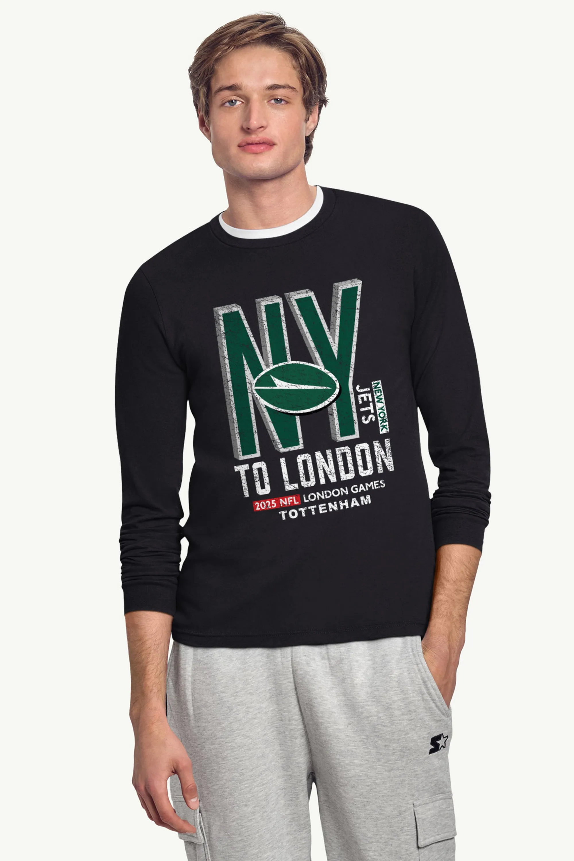 MENS NEW YORK JETS TO LONDON GAMES STADIUM LONG SLEEVE T SHIRT sold by Starter product image thumbnail 2