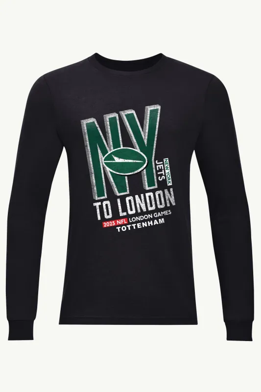 MENS NEW YORK JETS TO LONDON GAMES STADIUM LONG SLEEVE T SHIRT sold by Starter