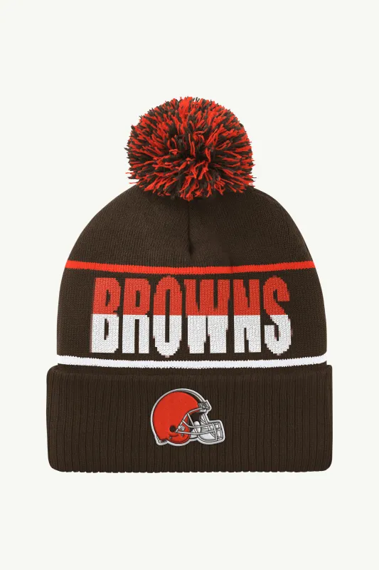 CLEVELAND BROWNS POM CUFFED BEANIE sold by Starter