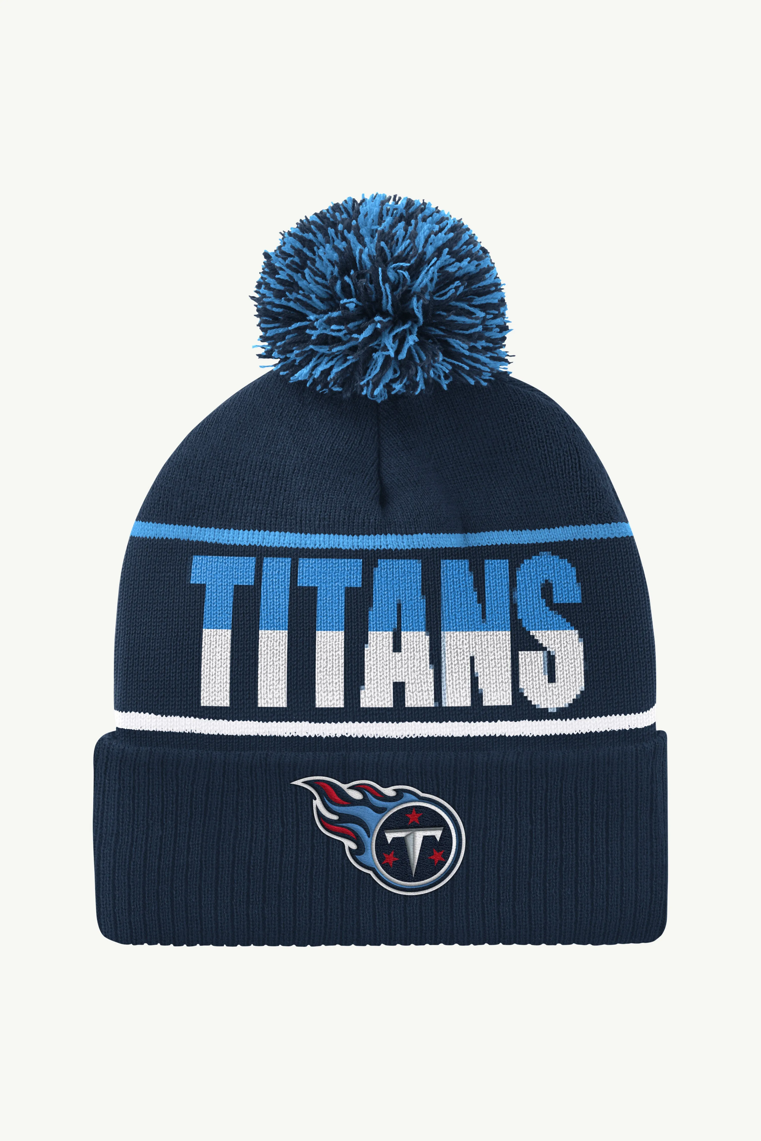 TENNESSEE TITANS POM CUFFED BEANIE sold by Starter