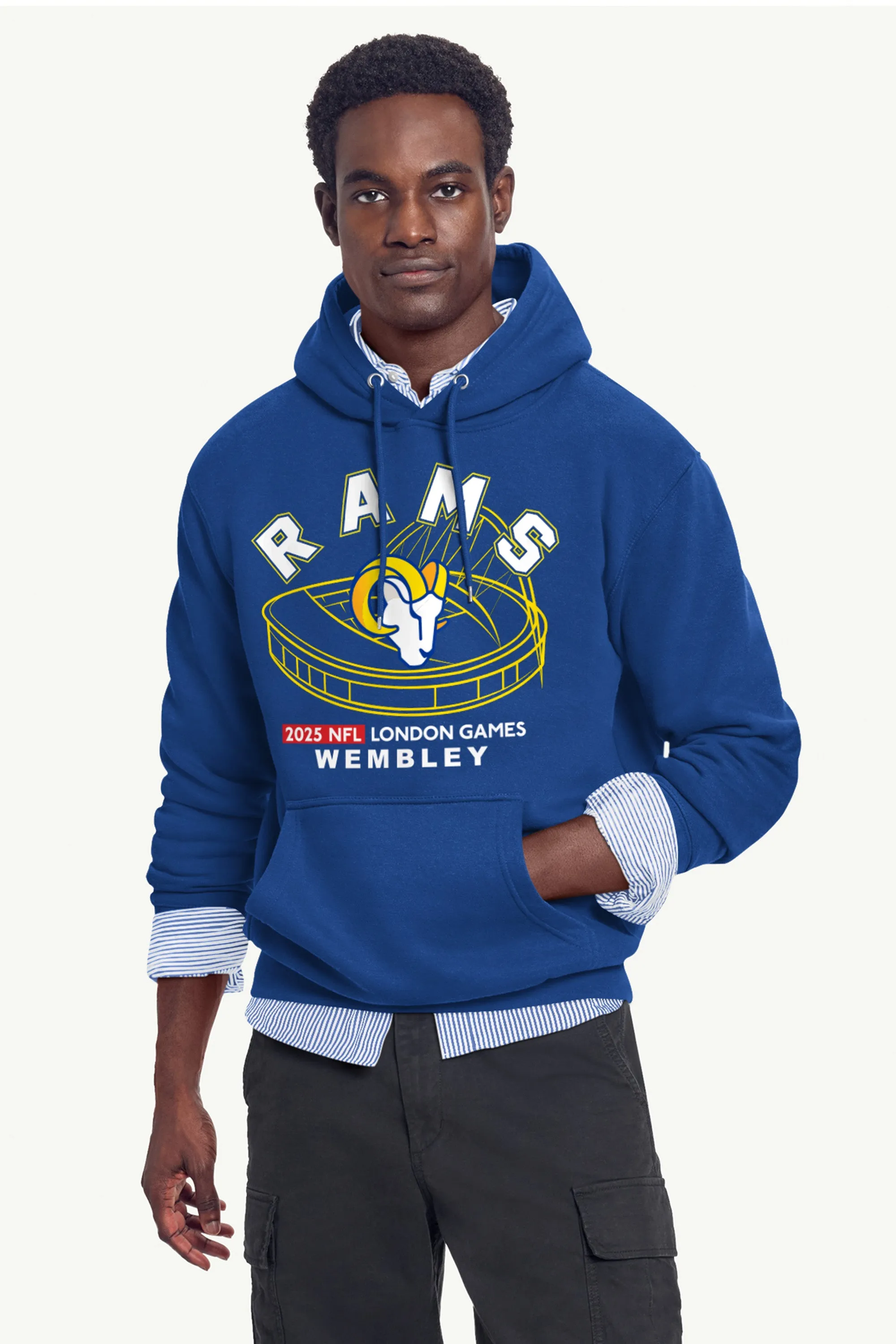 MENS LOS ANGELES RAMS LONDON STADIUM HOODIE sold by Starter product image thumbnail 2