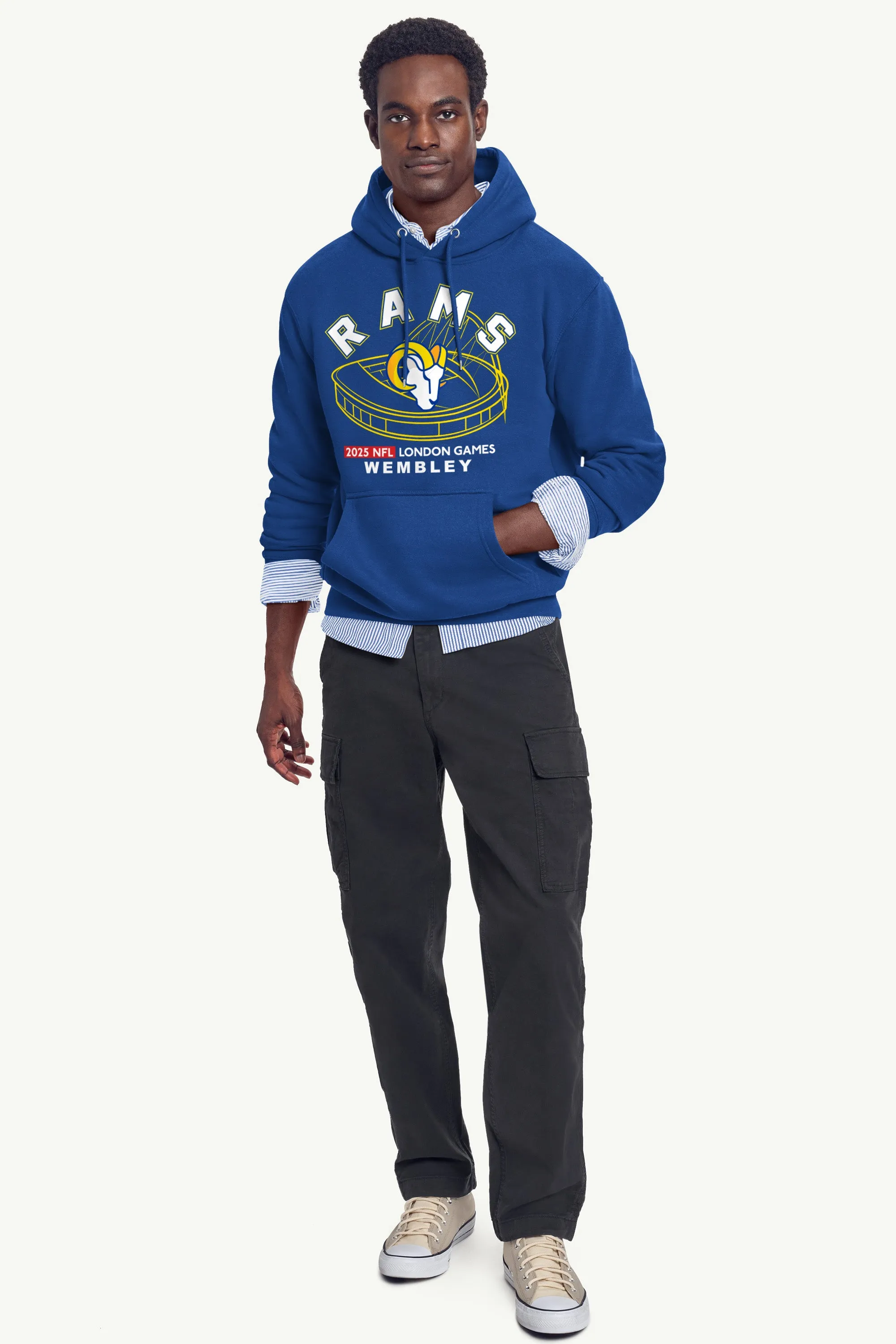 MENS LOS ANGELES RAMS LONDON STADIUM HOODIE sold by Starter product image thumbnail 3