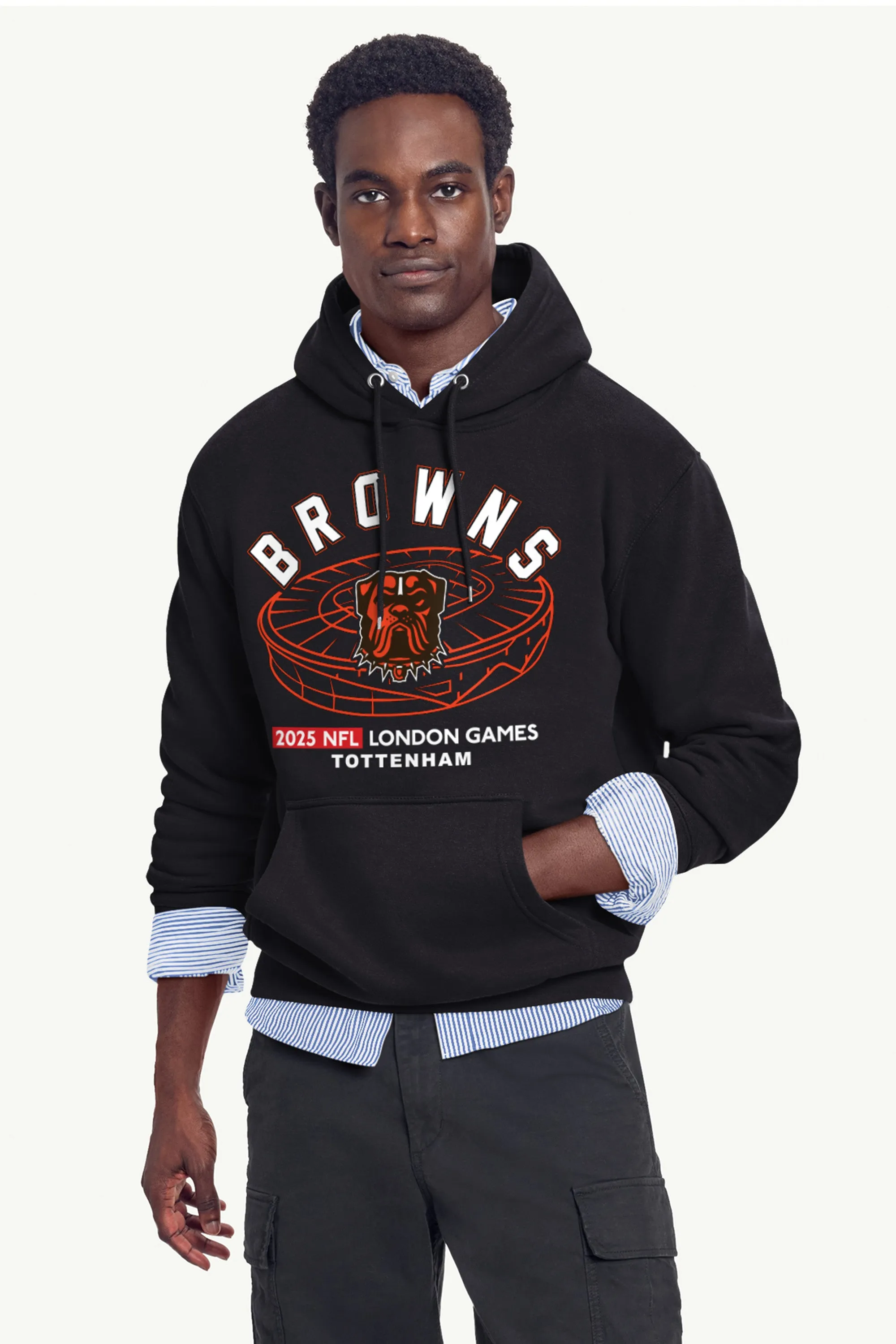 MENS CLEVELAND BROWNS LONDON STADIUM HOODIE sold by Starter product image thumbnail 2