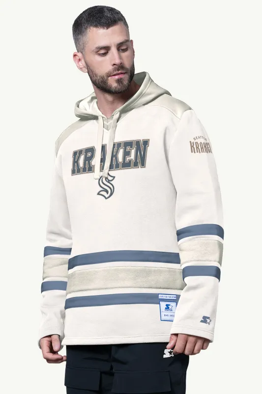 MENS SEATTLE KRAKEN SLAP SHOT HOODED HOCKEY PULLOVER sold by Starter