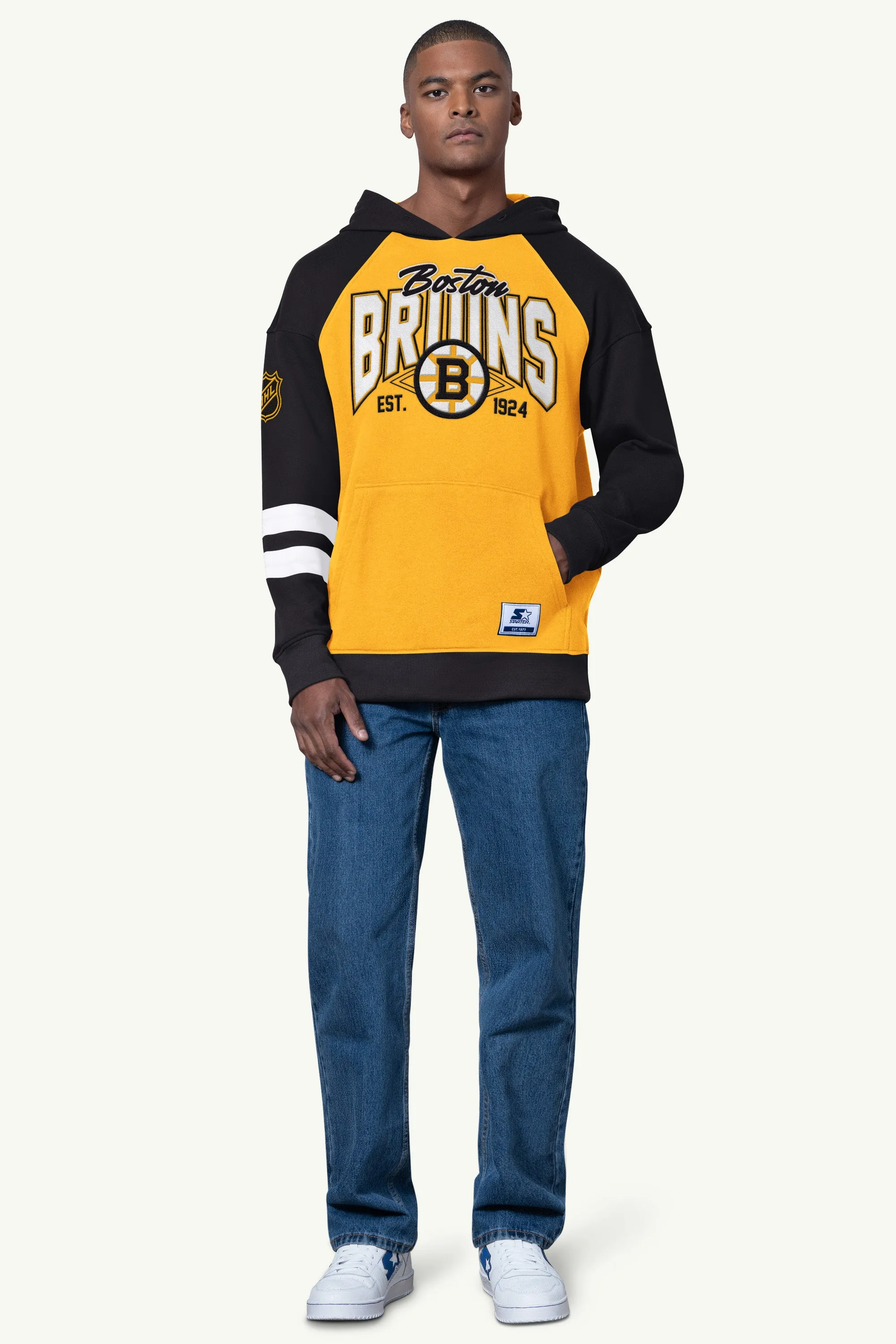 MENS BOSTON BRUINS INTERCEPTION COLORBLOCK HOODIE sold by Starter product image thumbnail 2