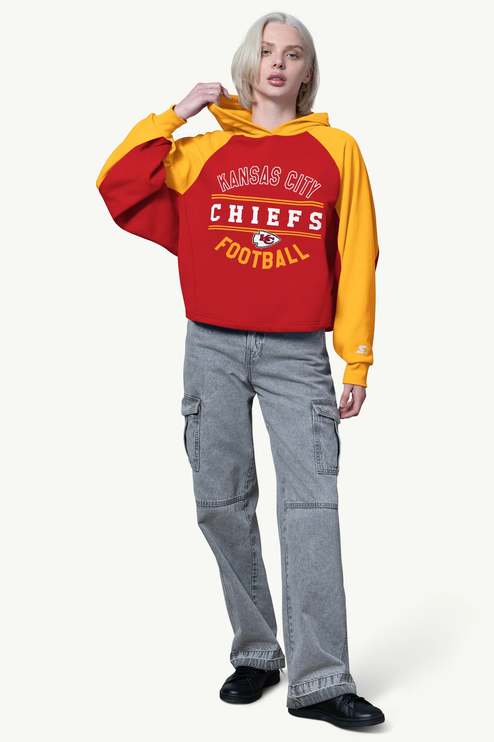 WOMENS KANSAS CITY CHIEFS CROPPED HOODIE sold by Starter product image thumbnail 2