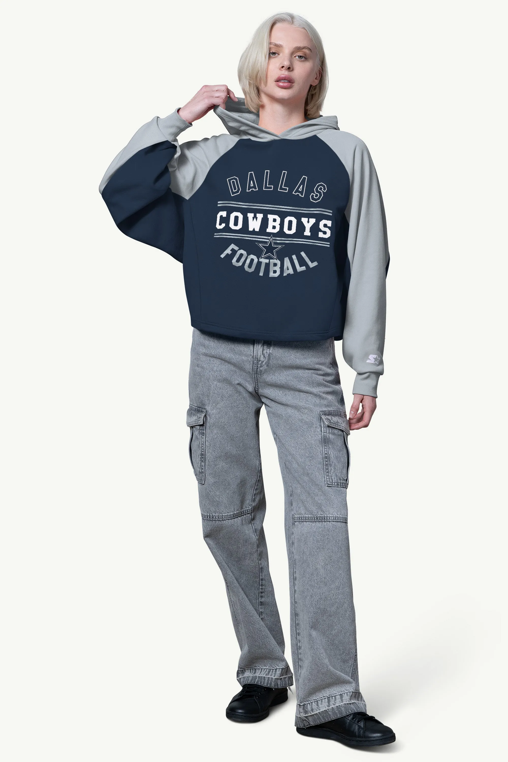 WOMENS DALLAS COWBOYS CROPPED HOODIE sold by Starter product image thumbnail 2