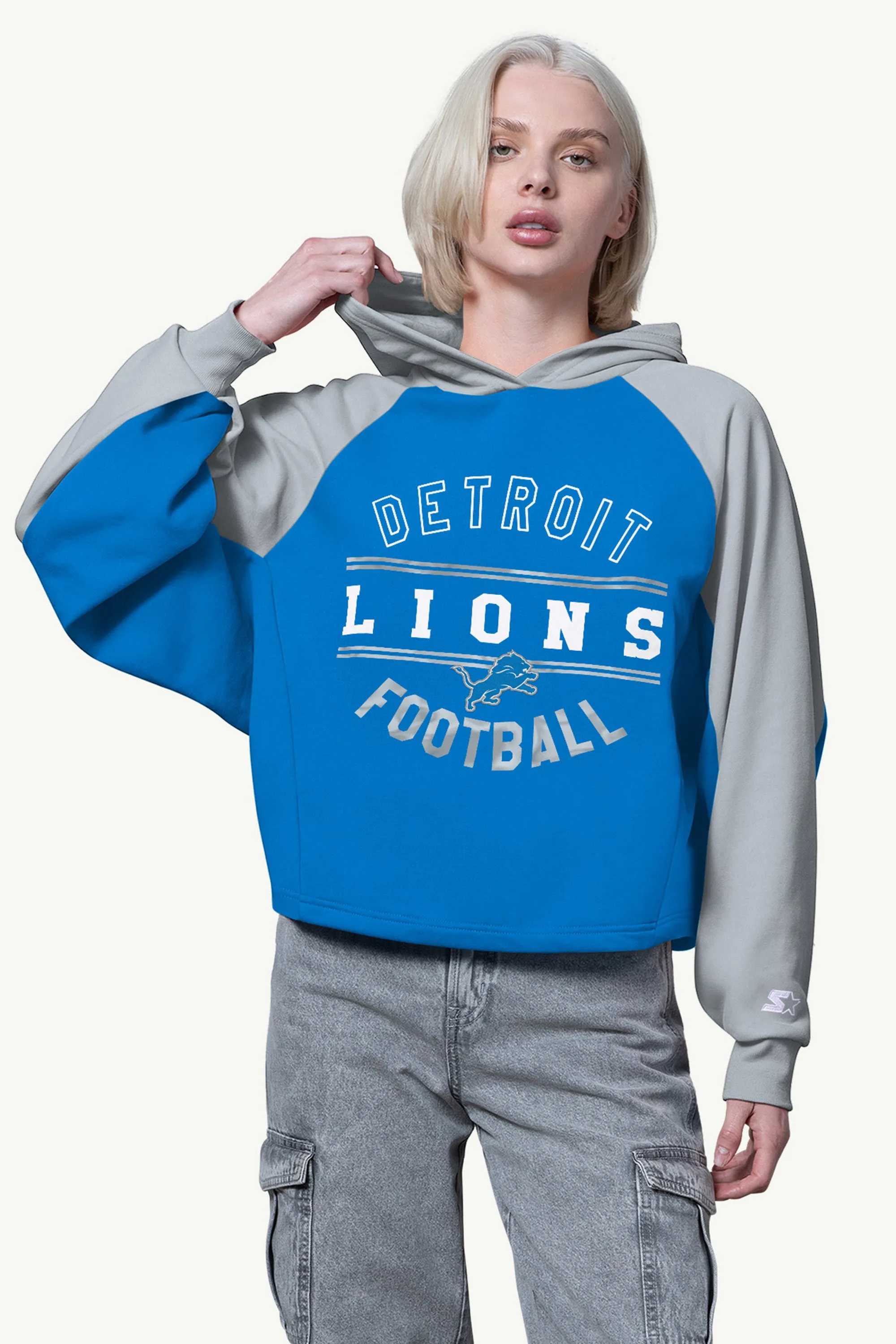 WOMENS DETROIT LIONS CROPPED HOODIE sold by Starter
