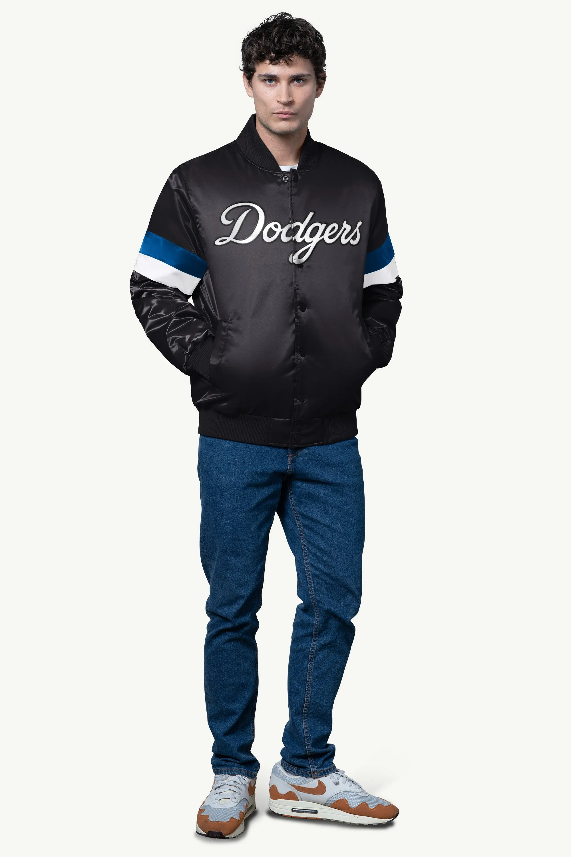 MENS LOS ANGELES DODGERS SATIN VARSITY JACKET sold by Starter product image thumbnail 3