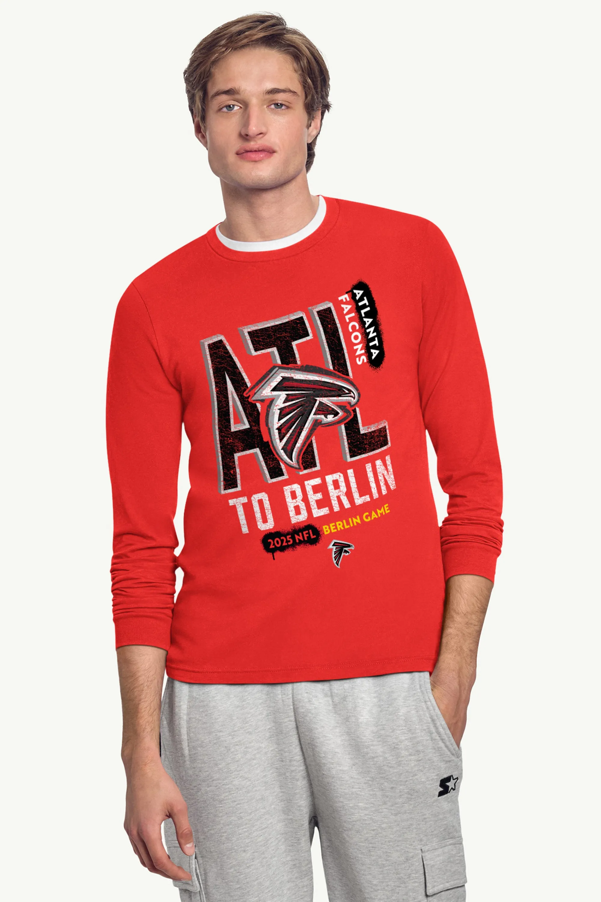 MENS ATLANTA FALCONS TO BERLIN WE GO LONG SLEEVE T SHIRT sold by Starter product image thumbnail 2