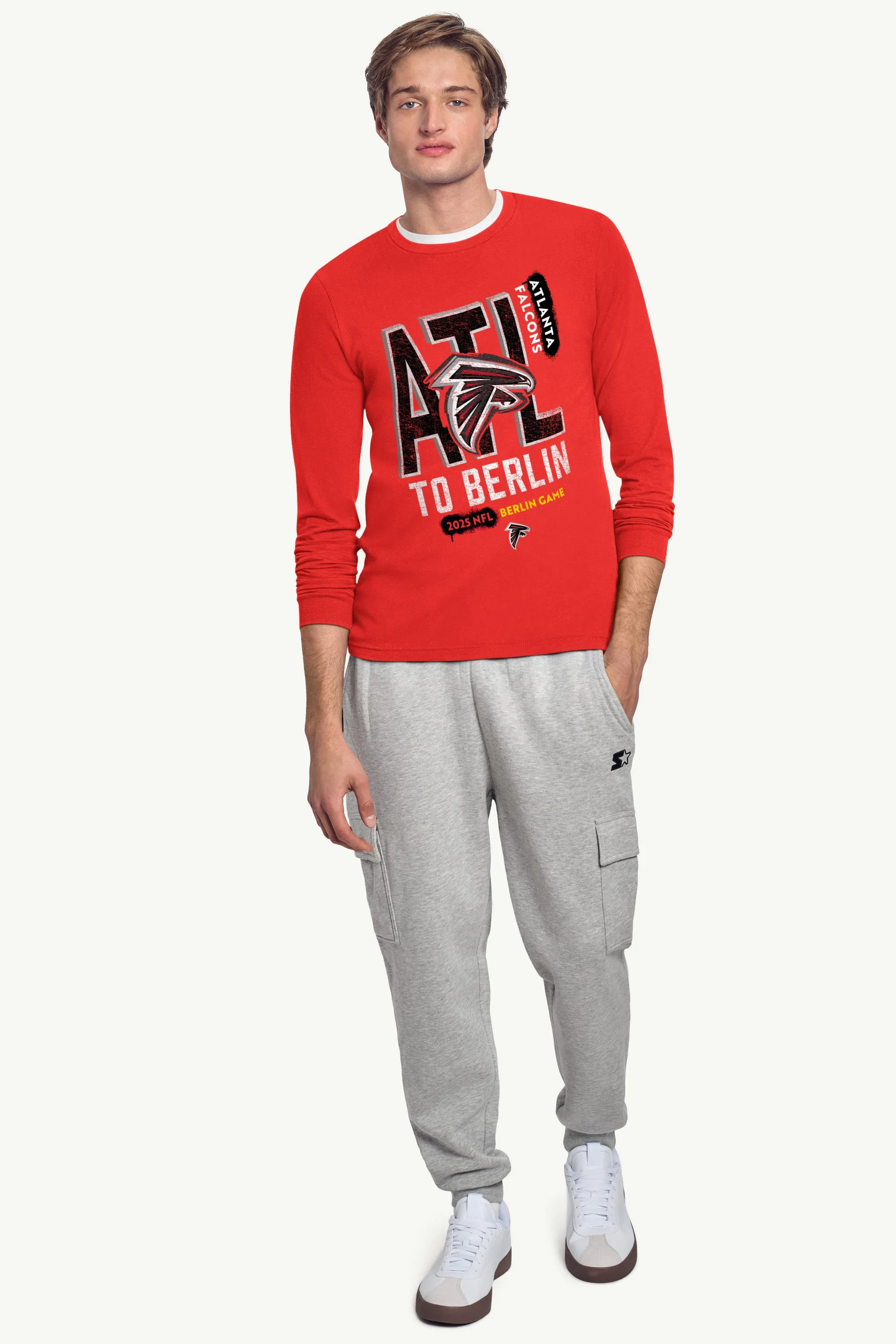 MENS ATLANTA FALCONS TO BERLIN WE GO LONG SLEEVE T SHIRT sold by Starter product image thumbnail 3