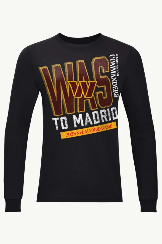 MENS WASHINGTON COMMANDERS TO MADRID WE GO LONG SLEEVE T SHIRT sold by Starter