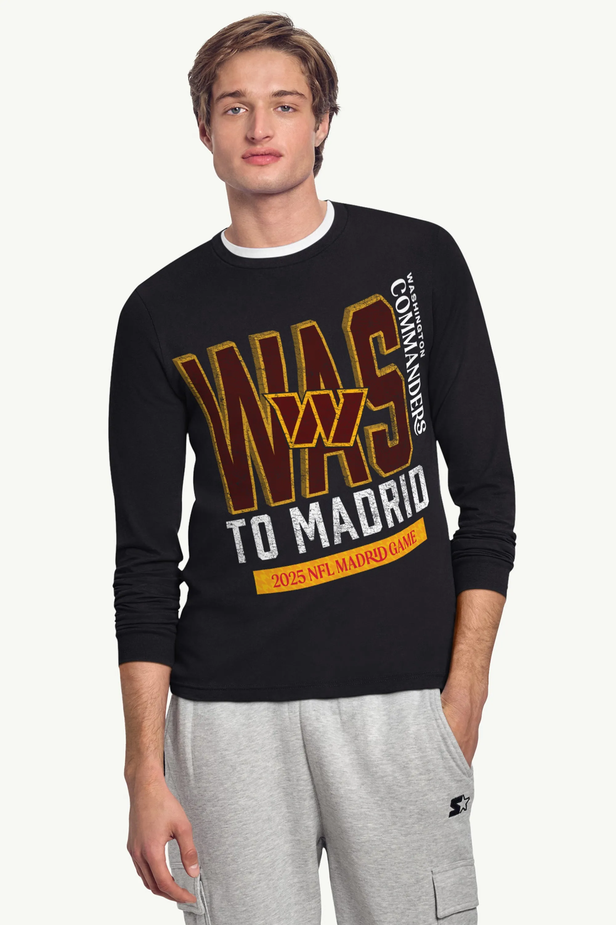 MENS WASHINGTON COMMANDERS TO MADRID WE GO LONG SLEEVE T SHIRT sold by Starter product image thumbnail 2