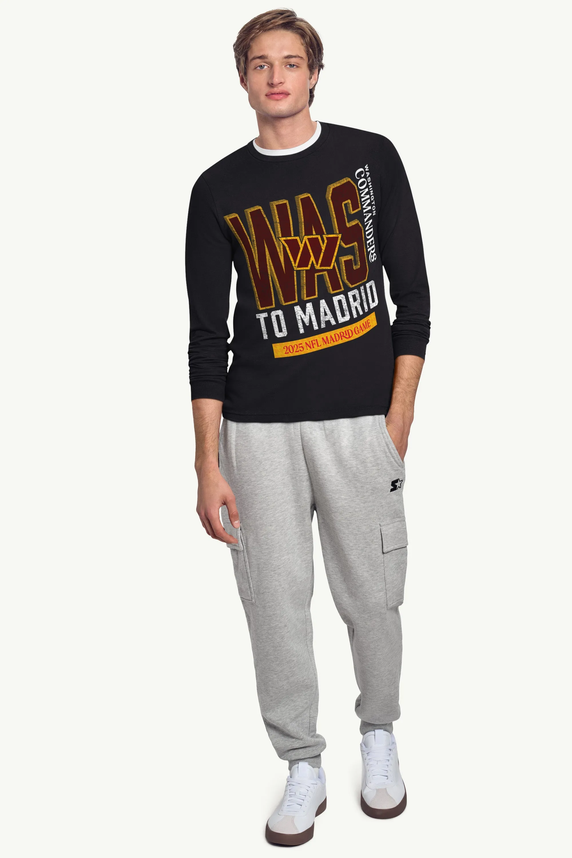 MENS WASHINGTON COMMANDERS TO MADRID WE GO LONG SLEEVE T SHIRT sold by Starter product image thumbnail 3
