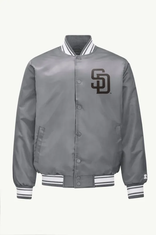MENS SAN DIEGO PADRES SATIN VARSITY JACKET sold by Starter