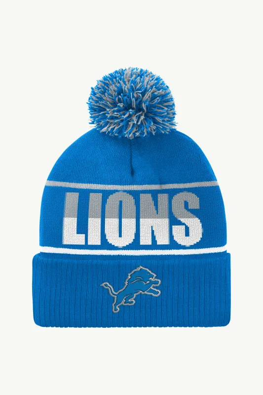 DETROIT LIONS POM CUFFED BEANIE sold by Starter