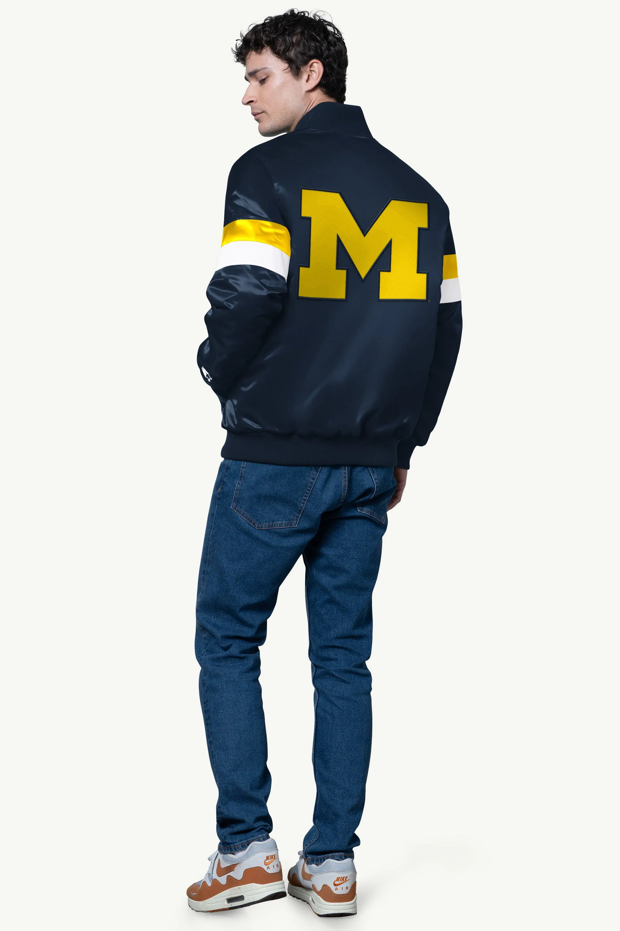 MENS MICHIGAN WOLVERINES SATIN VARSITY JACKET sold by Starter product image thumbnail 2