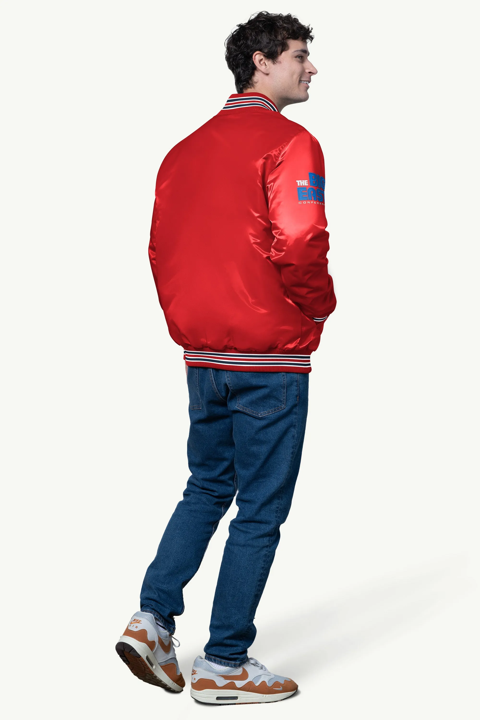 MENS ST. JOHN'S RED STORM SATIN VARSITY JACKET sold by Starter product image thumbnail 2