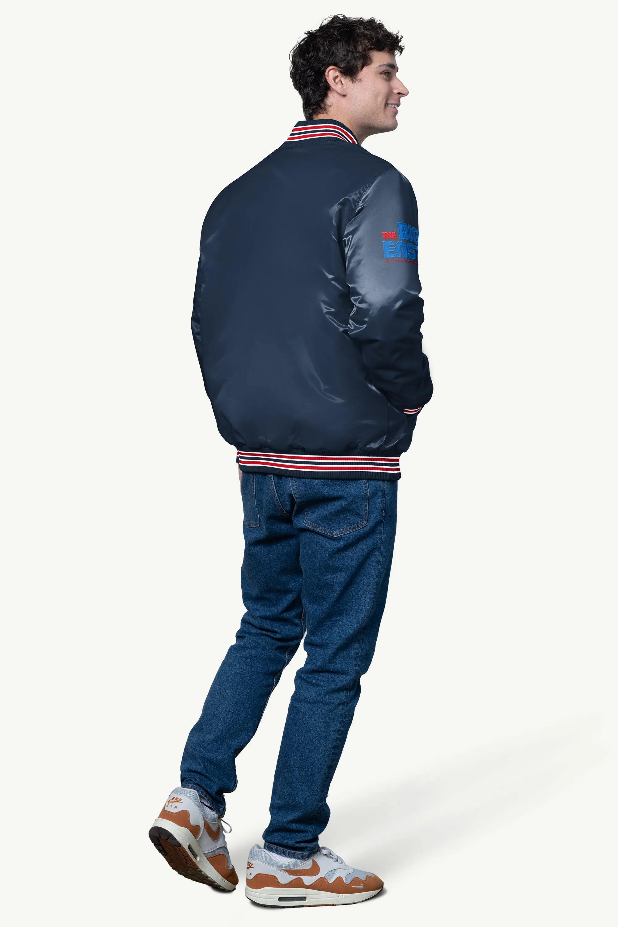 MENS ST. JOHN'S RED STORM SATIN VARSITY JACKET sold by Starter product image thumbnail 2