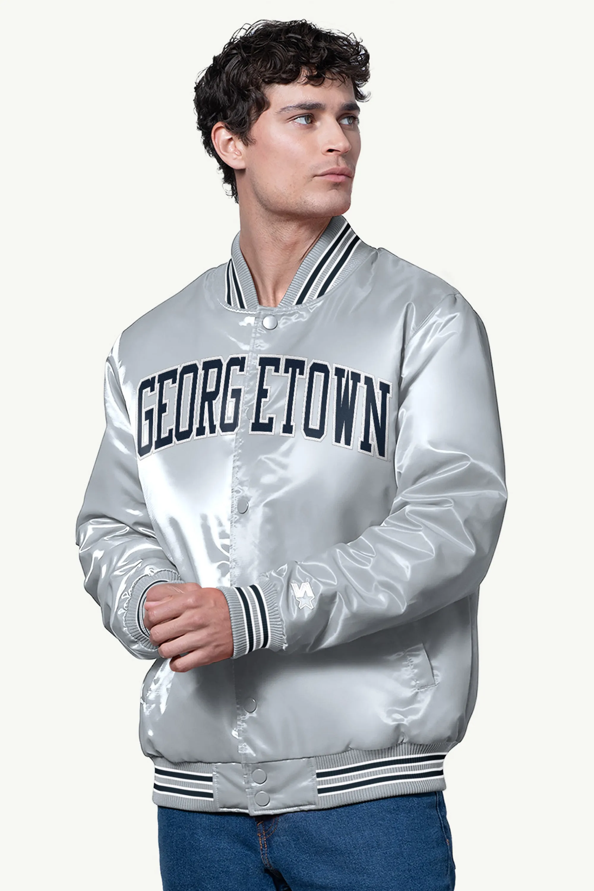 MENS GEORGETOWN HOYAS SATIN VARSITY JACKET sold by Starter