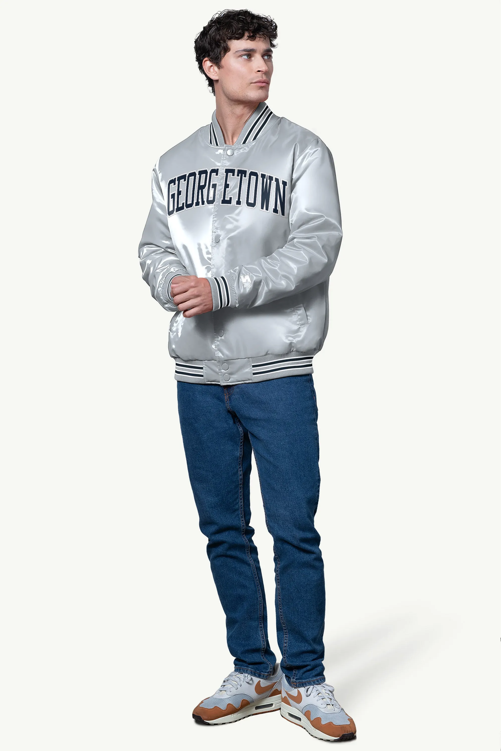 MENS GEORGETOWN HOYAS SATIN VARSITY JACKET sold by Starter product image thumbnail 3