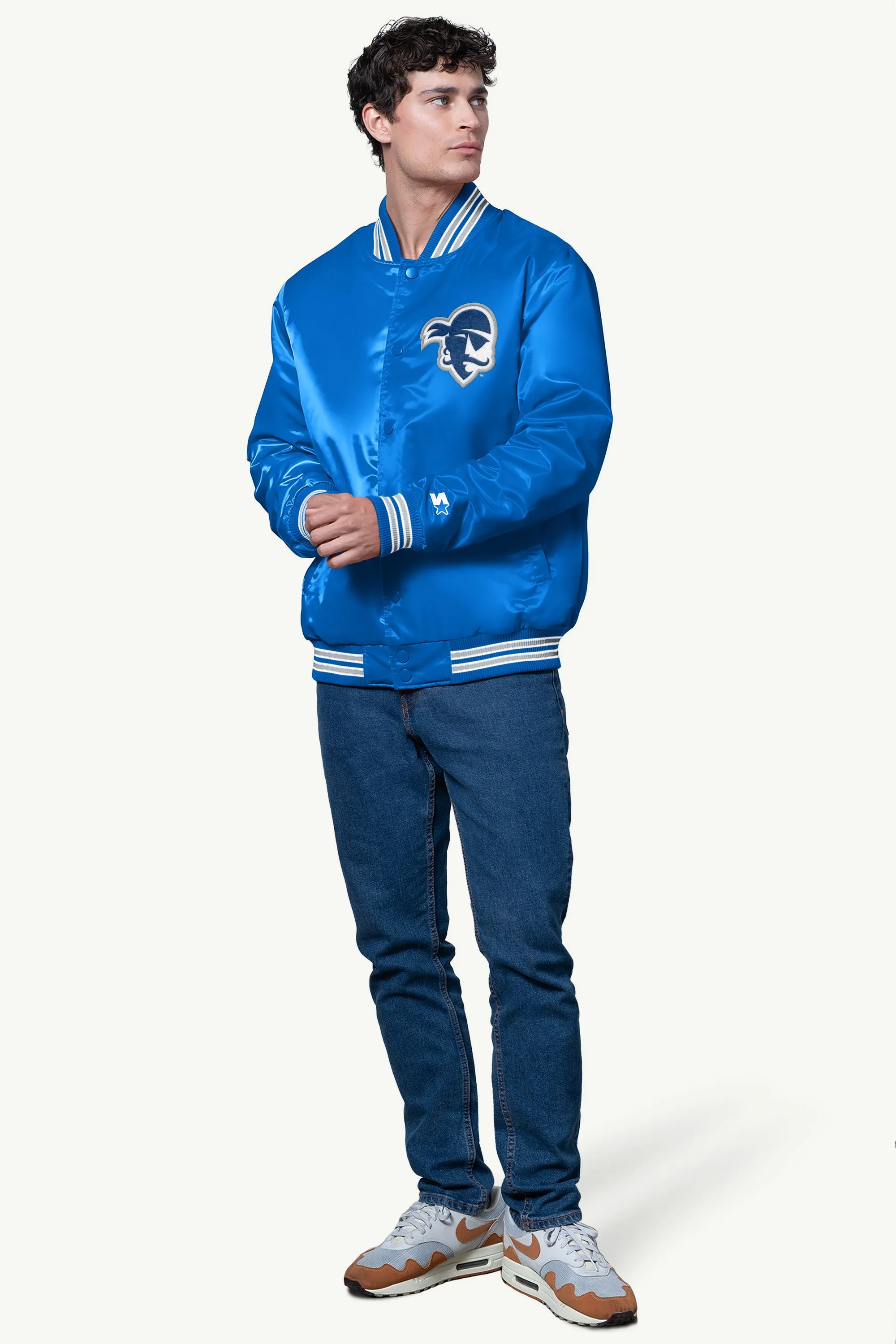 MENS SETON HALL PIRATES SATIN VARSITY JACKET sold by Starter product image thumbnail 3