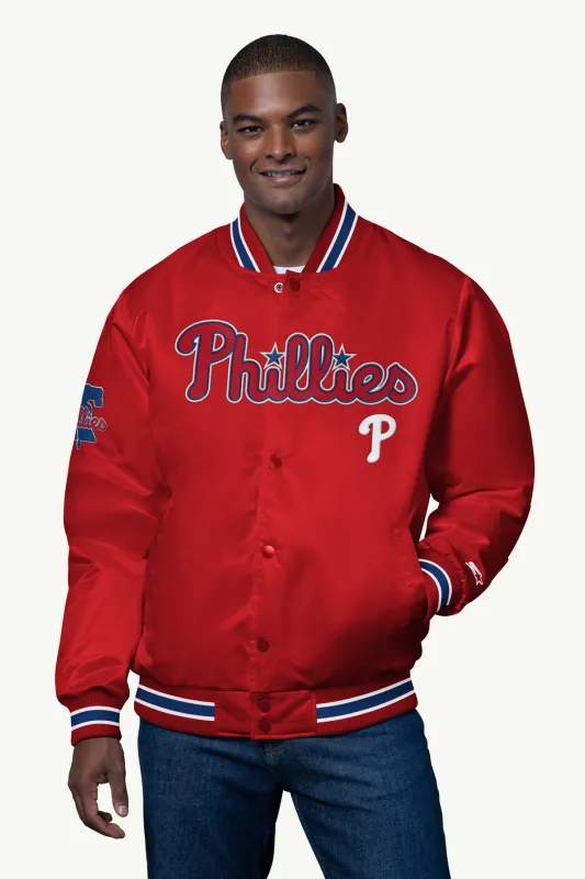 MENS PHILADELPHIA PHILLIES SATIN VARSITY JACKET sold by Starter