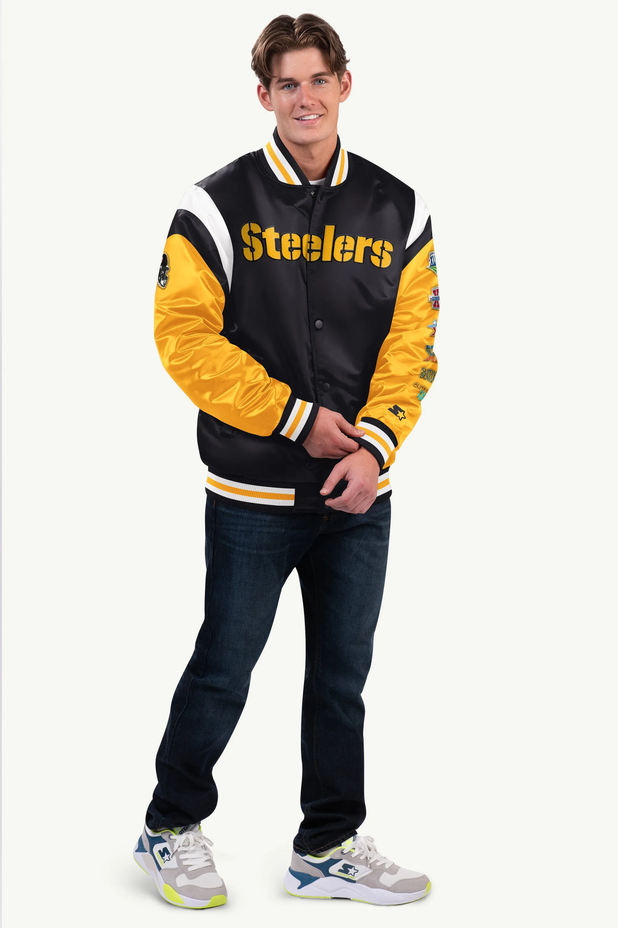 MENS PITTSBURGH STEELERS SATIN VARSITY JACKET sold by Starter product image thumbnail 3