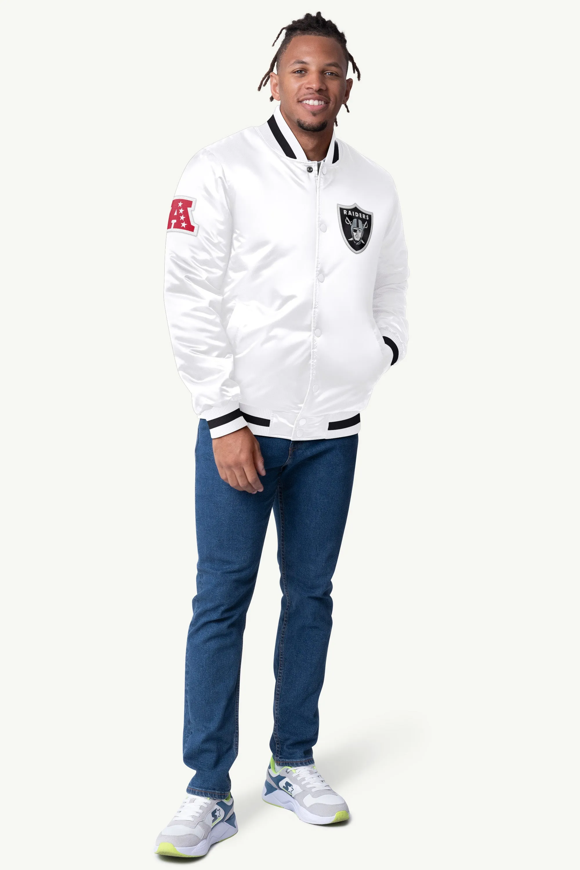 MENS LAS VEGAS RAIDERS SATIN VARISTY JACKET sold by Starter product image thumbnail 3
