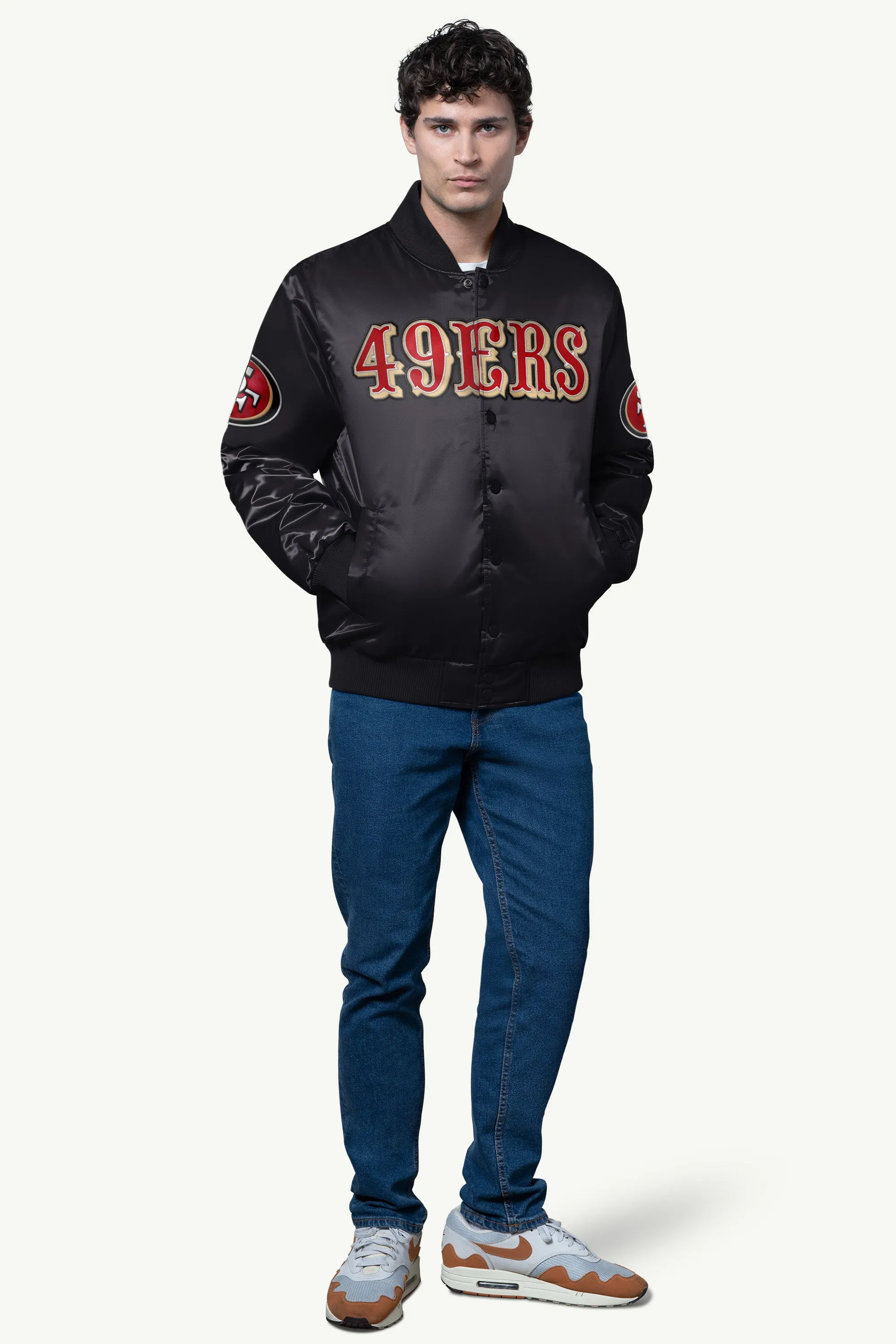 MENS SAN FRANCISCO 49ERS SATIN VARSITY JACKET sold by Starter product image thumbnail 3
